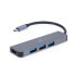 Фото #1 товара USB-C-хаб на 4 порта GEMBIRD A-CM-COMBO2-01 Белый Серый