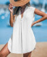 Women's V-Neck Basic Collar Cover-Up Dress