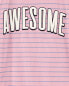 Kid 2-Piece Awesome Graphic Tee & Pull-On French Terry Shorts Set 4