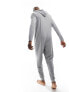 Фото #5 товара ASOS DESIGN waffle textured onesie in grey marl