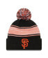 Фото #2 товара Men's Black San Francisco Giants Chilled Cuffed Knit Hat with Pom