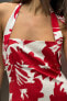 Фото #2 товара Платье из смесового льна с принтом ZARA