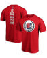 Фото #1 товара Men's Big and Tall Paul George Red LA Clippers Team Playmaker Name and Number T-shirt