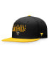 Фото #3 товара Men's Black, Gold Pittsburgh Penguins Fundamental Colorblocked Snapback Hat
