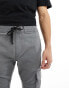 Фото #5 товара Bershka cargo contrast pocket detail in grey