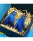 ფოტო #3 პროდუქტის Women's Blue Beaded Feather Drop Earrings