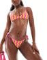 Фото #1 товара Mango wave textured tie side bikini bottom in orange