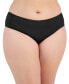 Фото #1 товара Plus Size Color Code Side-Shirred Hipster Bikini Bottoms