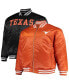 Фото #1 товара Men's Texas Orange, Black Texas Longhorns Big and Tall Reversible Satin Full-Zip Jacket