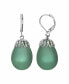 Women's Frosted Glass Egg Drop Earrings