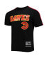 ფოტო #1 პროდუქტის Men's Black Atlanta Hawks Mesh Capsule Taping T-shirt