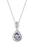 ფოტო #3 პროდუქტის Blueberry Tanzanite (2 ct. t.w.) & Diamond (3/8 ct. t.w.) 18" Pendant Necklace in 14k White Gold