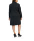 Фото #3 товара Plus Size Crepe Wing-Collar Jacket & Slim Skirt Suit