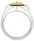 ფოტო #3 პროდუქტის EFFY® Men's Lion Head Statement Ring in Sterling Silver & 18k Gold-Plated Sterling Silver
