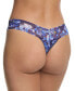 Printed Signature Lace Low Rise Thong Underwear