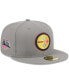 Фото #1 товара Men's Gray Pittsburgh Steelers Color Pack 59FIFTY Fitted Hat