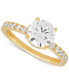 ფოტო #4 პროდუქტის Cubic Zirconia Bridal Set in 14k Gold-Plated Sterling Silver