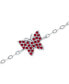 ფოტო #3 პროდუქტის Red Cubic Zirconia Butterfly Ankle Bracelet, Created for Macy's