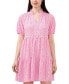 ფოტო #3 პროდუქტის Women's Short Sleeve Tiered V-Neck Baby Doll Dress