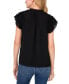 Women's Ruched Ruffle Raglan Sleeve V-Neck Blouse