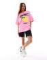 Фото #2 товара ASOS DESIGN oversized t-shirt with sicily lemon graphic in pink