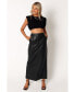 Women's Jade Vegan Leather Column Skirt