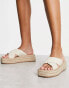 Фото #4 товара ASOS DESIGN Jazlyn flatform crochet mules in natural