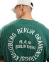 Фото #4 товара ASOS DESIGN oversized t-shirt in green with Berlin back print