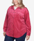 Фото #5 товара Куртка Ruby Rd. плюс размер с пуговицами из пинкорда