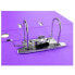 LIDERPAPEL Lever arch file PVC lined document folio with rado spine 75 mm lilac metal compressor