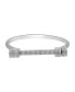 ფოტო #1 პროდუქტის Silver-Plated Crystal Screw Cuff Bracelet