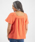 Petite Cotton Square-Neck Raglan-Sleeve Top, Created for Macy's