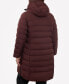 Фото #2 товара Women's Plus Size Hooded Faux-Leather-Trim Puffer Coat, Created for Macy's