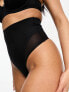 Фото #1 товара ASOS DESIGN Contouring medium control high waist thong with mesh in black