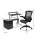 Work From Home Kit-Computer Desk, Mesh/Leathersoft Office Chair, File Cabinet