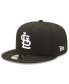 ფოტო #5 პროდუქტის Men's Black St. Louis Cardinals Team 9FIFTY Snapback Hat