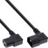 Фото #2 товара InLine power cable C13 / C14 - black - angled - 1m