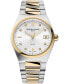 ფოტო #1 პროდუქტის Women's Swiss Highlife Diamond (1/20 ct. t.w.) Two-Tone Stainless Steel Bracelet Watch 31mm