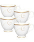 Фото #1 товара Golden Wave Set of 4 Cups, Service For 4