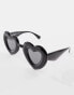 Фото #3 товара Jeepers Peepers bubble heart sunglasses in black