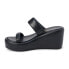 COCONUTS by Matisse Unique Platform Wedge Womens Black Casual Sandals UNIQUE-01