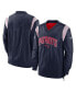 Фото #1 товара Men's Navy New England Patriots Sideline Athletic Stack V-neck Pullover Windshirt Jacket