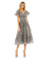 ფოტო #1 პროდუქტის Women's Embellished Butterfly Fit And Flare Dress