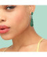 ფოტო #4 პროდუქტის Women's Green Textured Teardrop Earrings