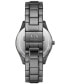 ფოტო #4 პროდუქტის Men's Dante Multifunction Gunmetal Stainless Steel Watch 42mm