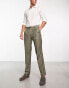 Фото #3 товара Ben Sherman pleated smart trousers in khaki