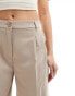 Monki high waist tailored trousers in beige 32 - фото #10