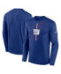 Фото #2 товара Men's Royal New York Giants Legend Icon Long Sleeve T-shirt