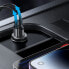 Mini ładowarka samochodowa do gniazda zapalniczki 30W 2x USB-C metalowa czarna