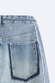Frayed baggy fit jeans